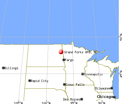 Grand Forks AFB, North Dakota map