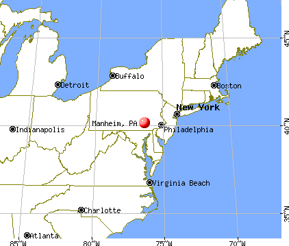 Manheim, Pennsylvania map