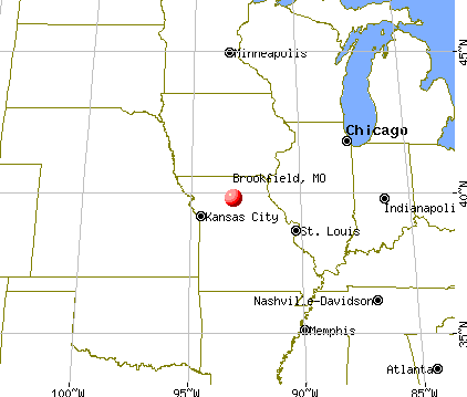 Brookfield, Missouri map