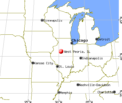 West Peoria, Illinois map