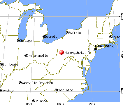 Monongahela, Pennsylvania map