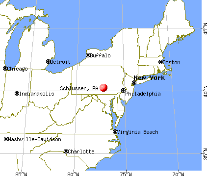 Schlusser, Pennsylvania map