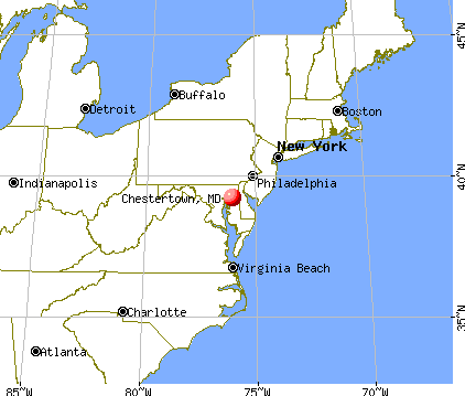 Chestertown, Maryland map