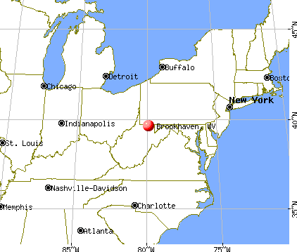 Brookhaven, West Virginia map