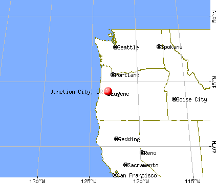 Junction City, Oregon map