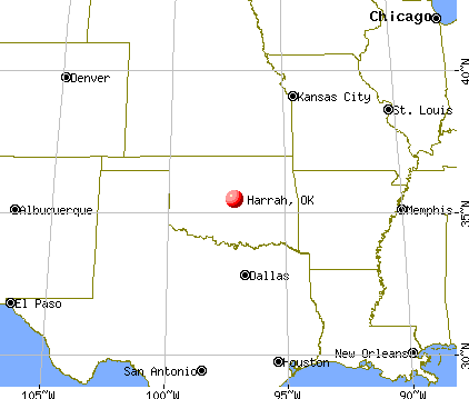 Harrah, Oklahoma map
