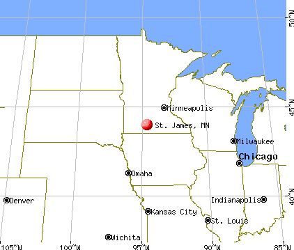 St. James, Minnesota map