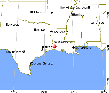 Westlake, Louisiana map