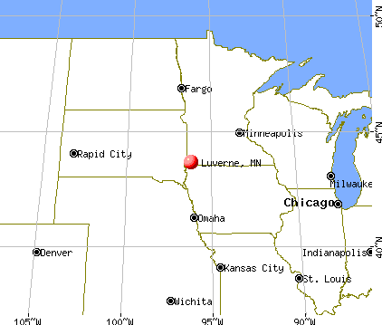 Luverne, Minnesota map