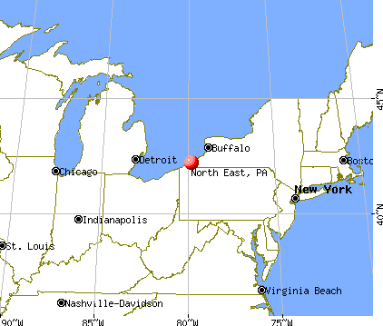 North East, Pennsylvania map