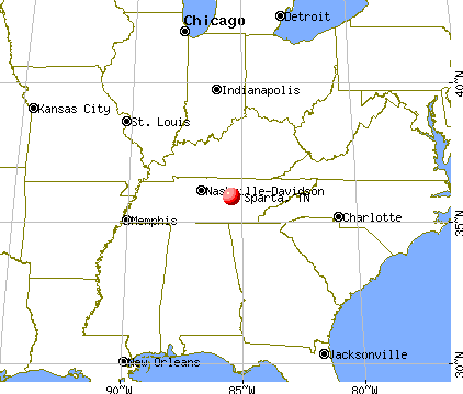 Sparta, Tennessee map