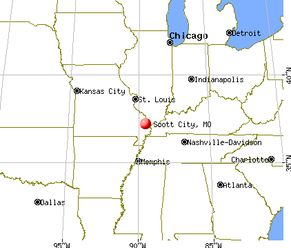 Scott City, Missouri map