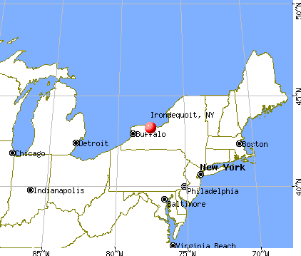 Irondequoit, New York map