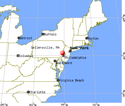 Sellersville, Pennsylvania map