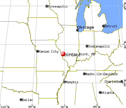 Castle Point, Missouri map