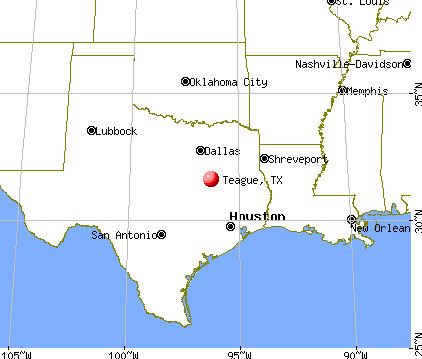 Teague, Texas map