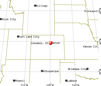 Glendale, Colorado map