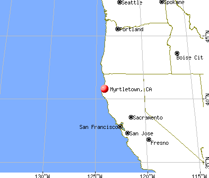 Myrtletown, California map