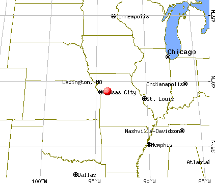 Lexington, Missouri map
