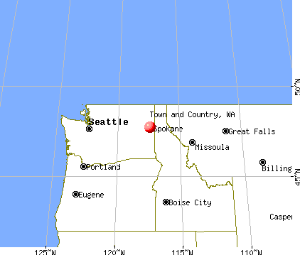 Town and Country, Washington map