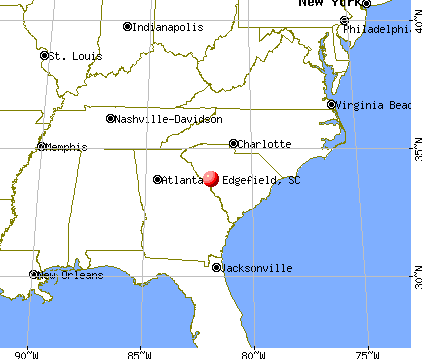 Edgefield, South Carolina map