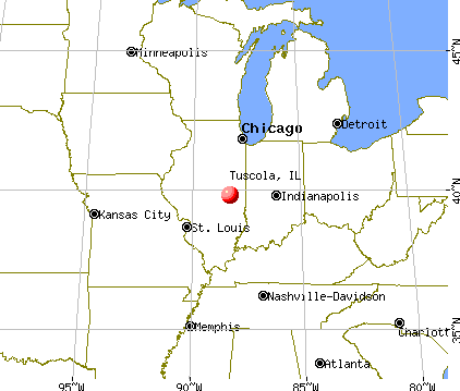 Tuscola, Illinois map
