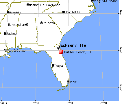 Butler Beach, Florida map