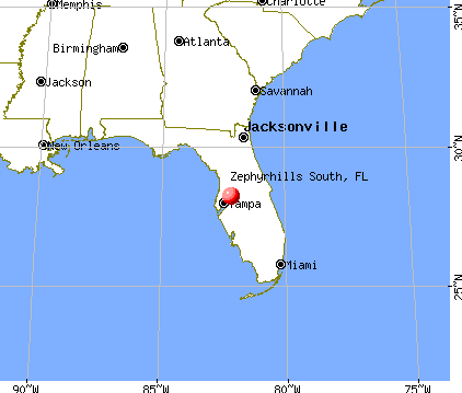 Zephyrhills South, Florida map