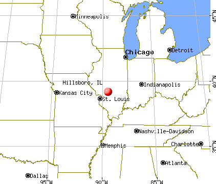 Hillsboro, Illinois map