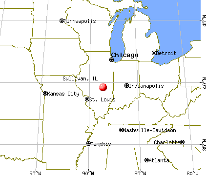 Sullivan, Illinois map
