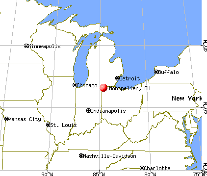 Montpelier, Ohio map