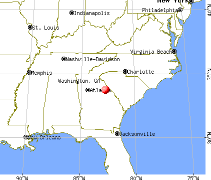 Washington, Georgia map