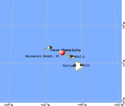 Waimanalo Beach, Hawaii map
