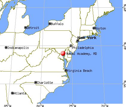 Naval Academy, Maryland map