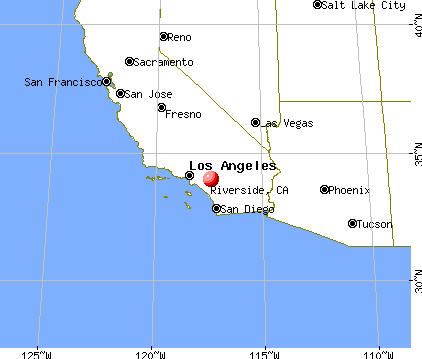 Riverside, California map