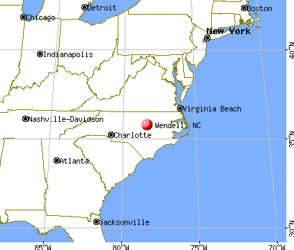 Wendell, North Carolina map