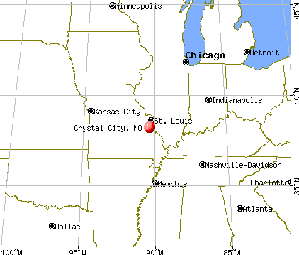 Crystal City, Missouri map
