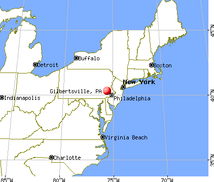 Gilbertsville, Pennsylvania map