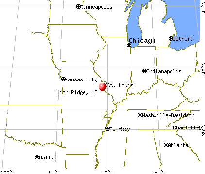 High Ridge, Missouri map