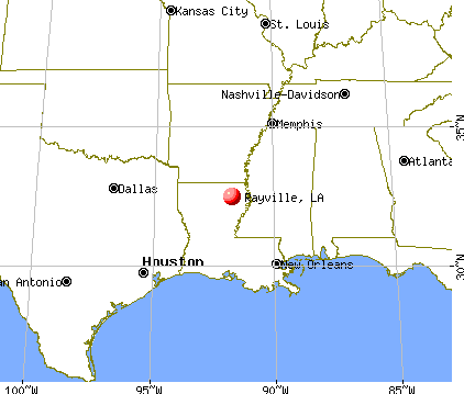 Rayville, Louisiana map