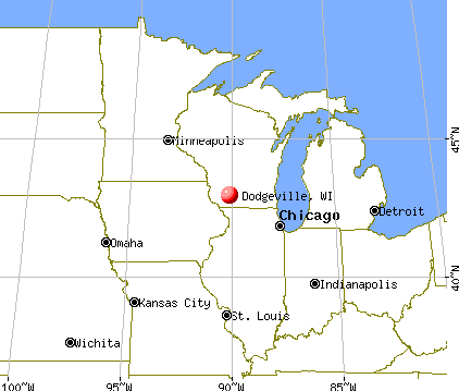 Dodgeville, Wisconsin map
