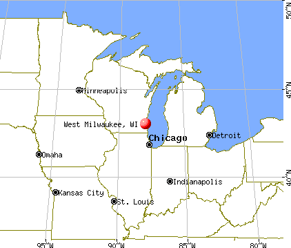 West Milwaukee, Wisconsin map