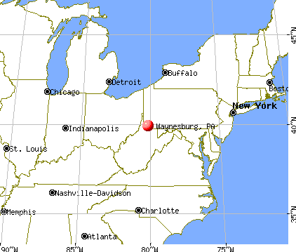Waynesburg, Pennsylvania map