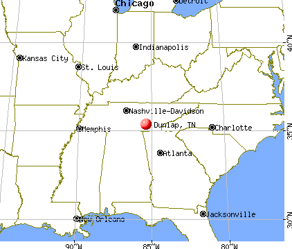 Dunlap, Tennessee map