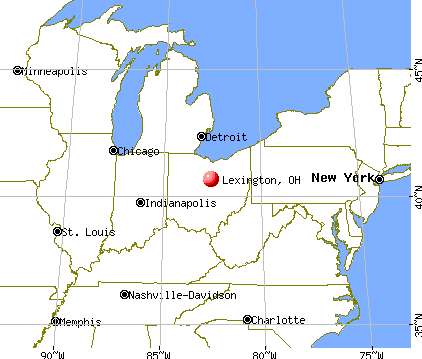 Lexington, Ohio map