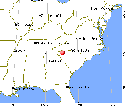 Dunean, South Carolina map