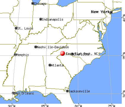 East Flat Rock, North Carolina map