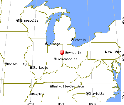 Berne, Indiana map