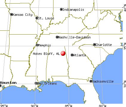 Hokes Bluff, Alabama map