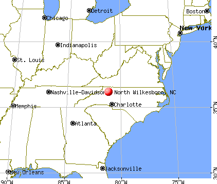North Wilkesboro, North Carolina map